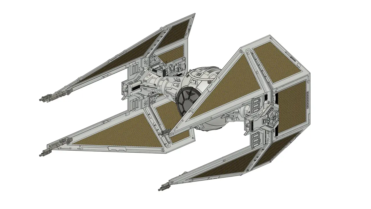 TieInterceptor (no print structure yet) — modelo 3D