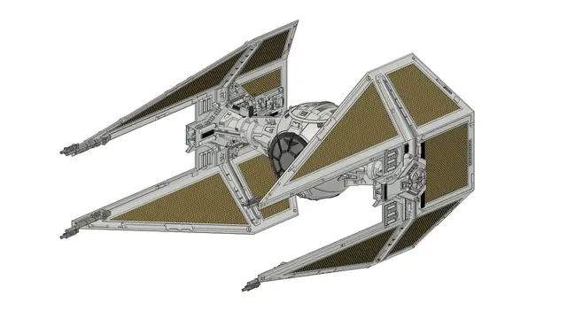 TieInterceptor (no print structure yet) — modelo 3D