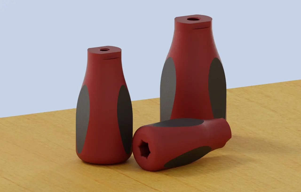Ergonomic bolt knob - Secure Screw-In Design — modelo 3D