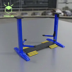 FREE CAR LIFT AND GATE — modelo 3D