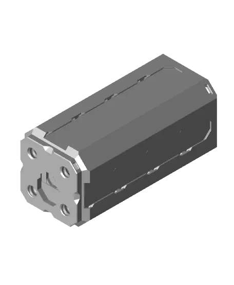 1x1x2 LU - Topped Rail - MultiBin Shell — modelo 3D