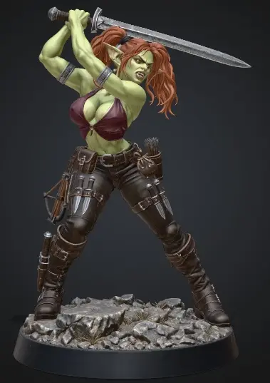 Female Goblin Berserker — modelo 3D