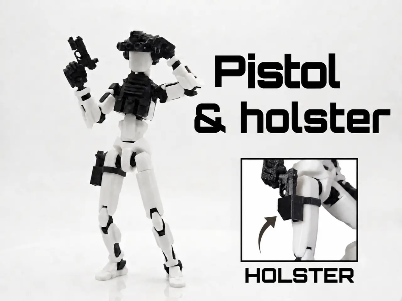 Dummy 13 Modern Pistol Holster Set — modelo 3D