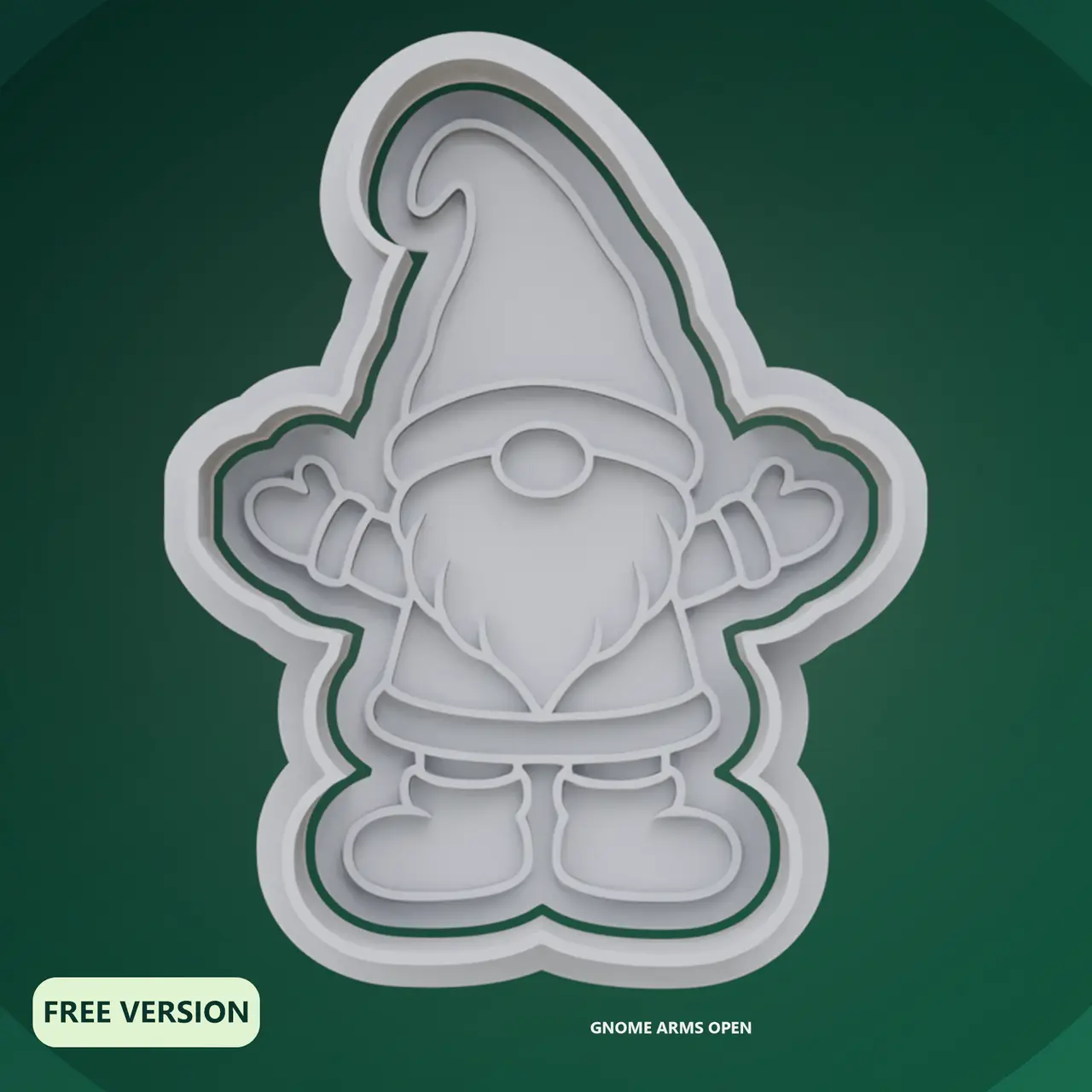 Gnome Poses Cookie Cutter STL – 3D Print Biscuit Mold — modelo 3D