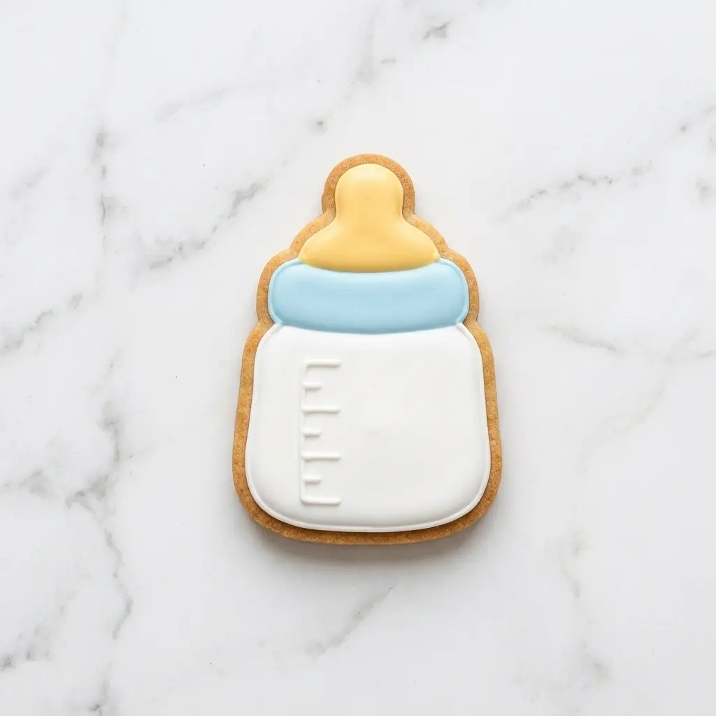 🍼 FREE Cute Kawaii Baby Bottle Cookie Cutter & Stamp Set (80mm) | Baby Shower & Newborn STL 🤍✨ — modelo 3D