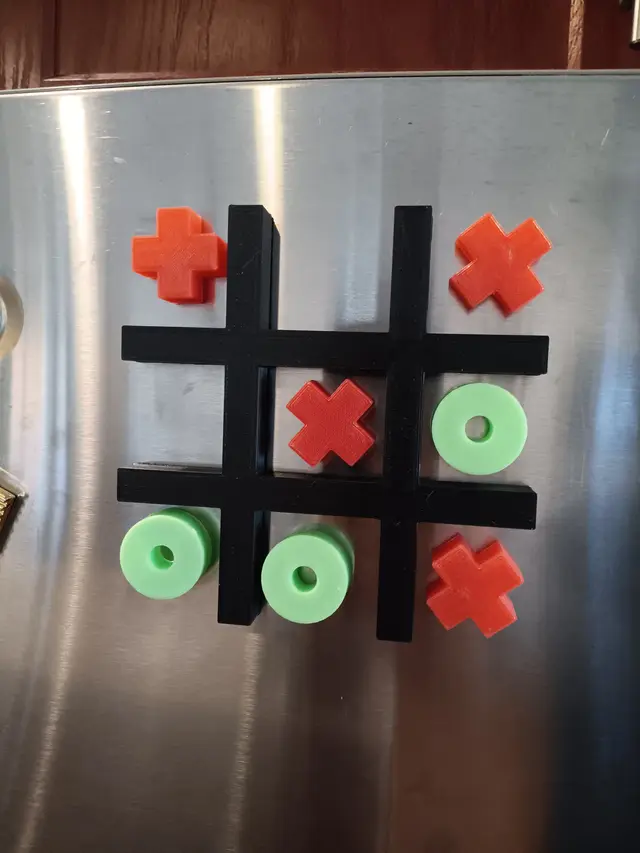 tic tac toe magnet set - FREE — modelo 3D