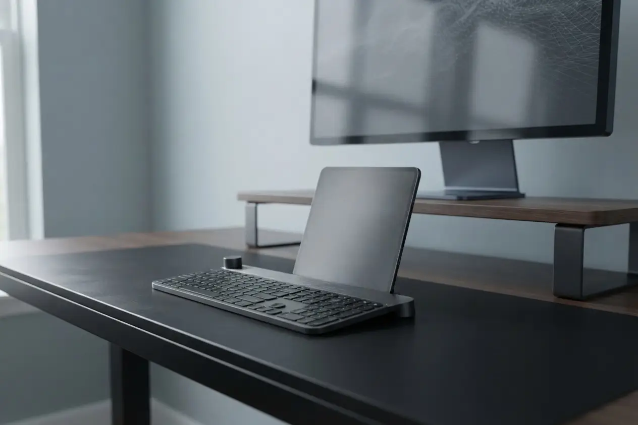 Stylish Tablet/Phone dock mount for Logitech Craft Keyboard — modelo 3D