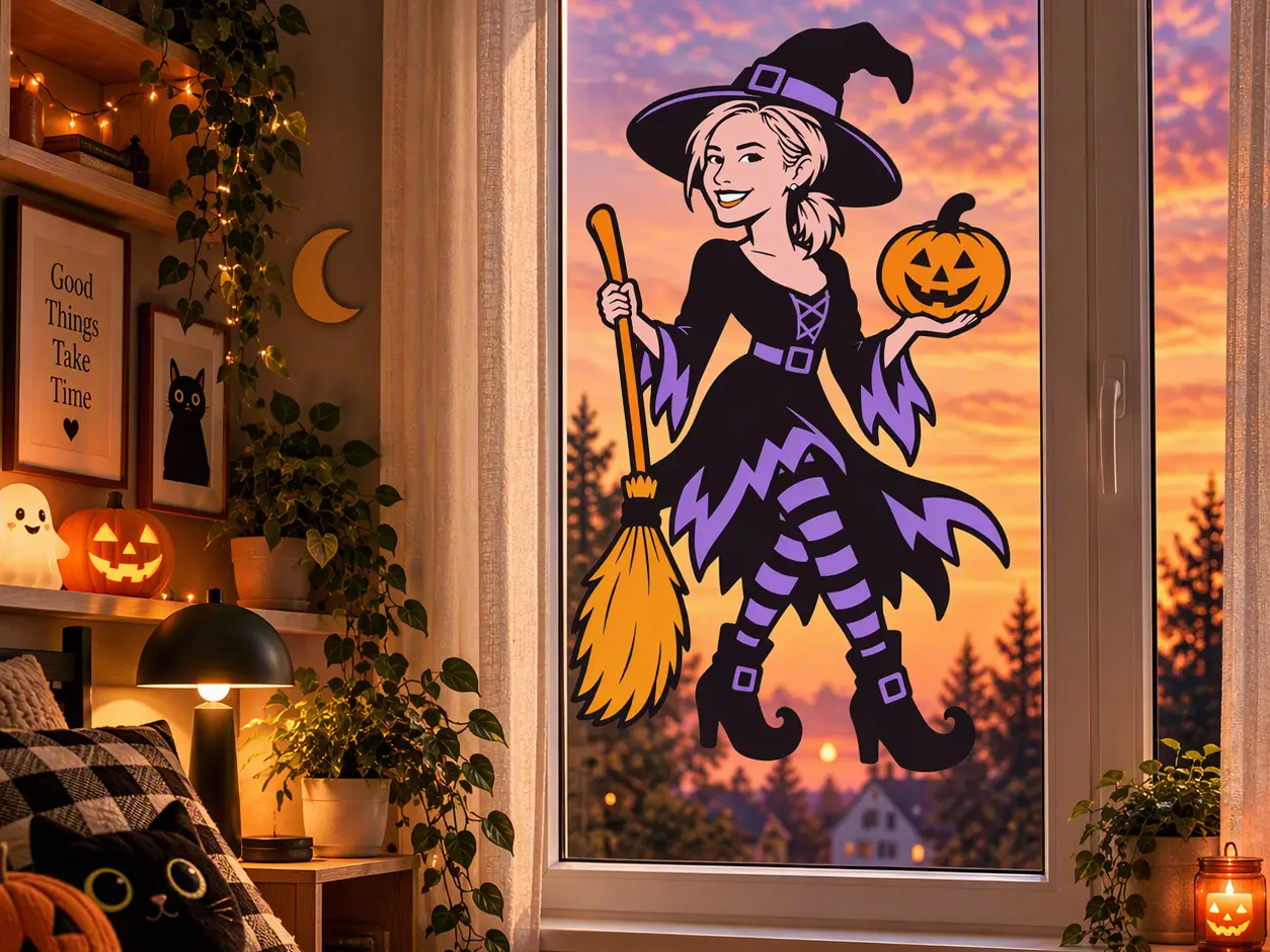 Halloween Window Decorations - #14 Witch — modelo 3D