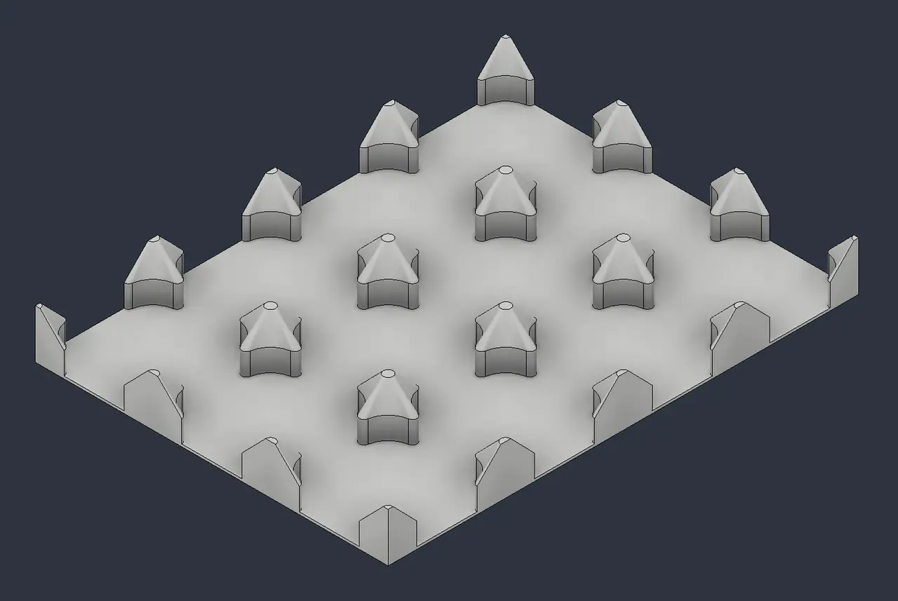 Parametric Grid for square spice jars — modelo 3D