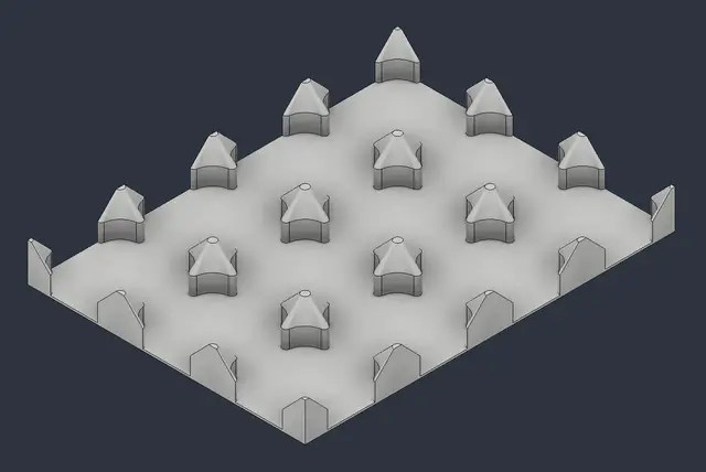 Parametric Grid for square spice jars — modelo 3D