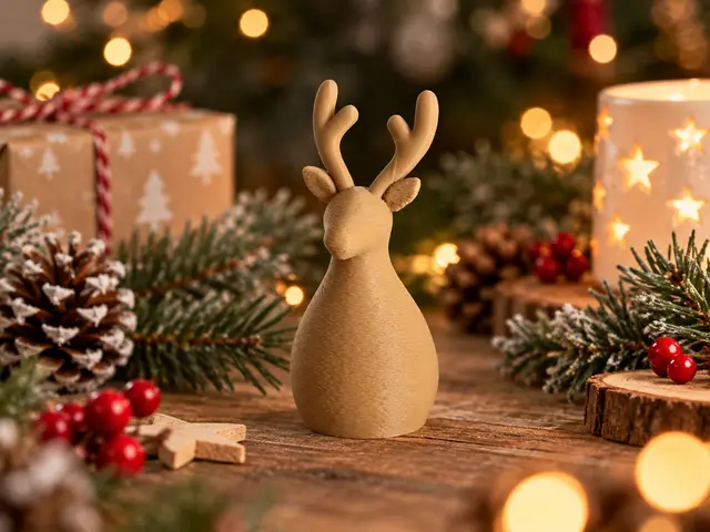 Rentier – minimalistische Weihnachtsdeko — modelo 3D