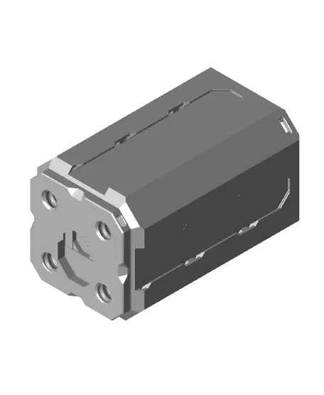 1x1x1.5 LU - Topped Rail - MultiBin Shell — modelo 3D
