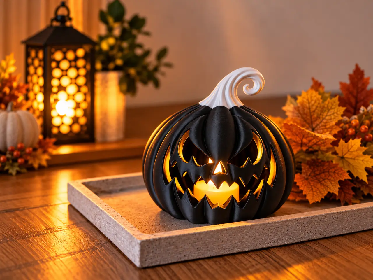 Spooky Pumpkin – Scary Halloween LED Lantern — modelo 3D