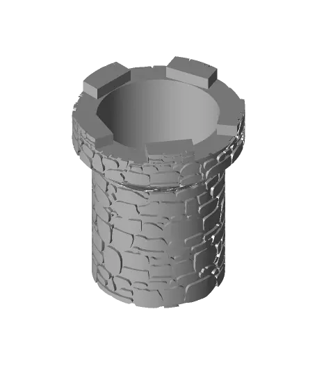 castle tower pen holder — modelo 3D