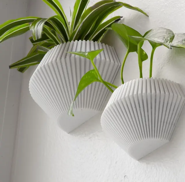 Modern Geometryc Hanging Wall Planter + EDITABLES — modelo 3D