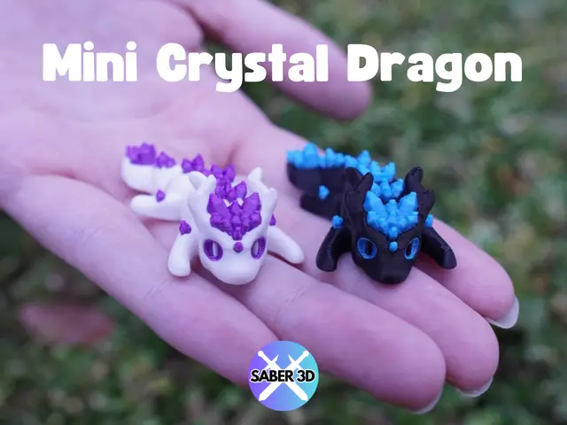 Mini Articulated Crystal Dragon — modelo 3D