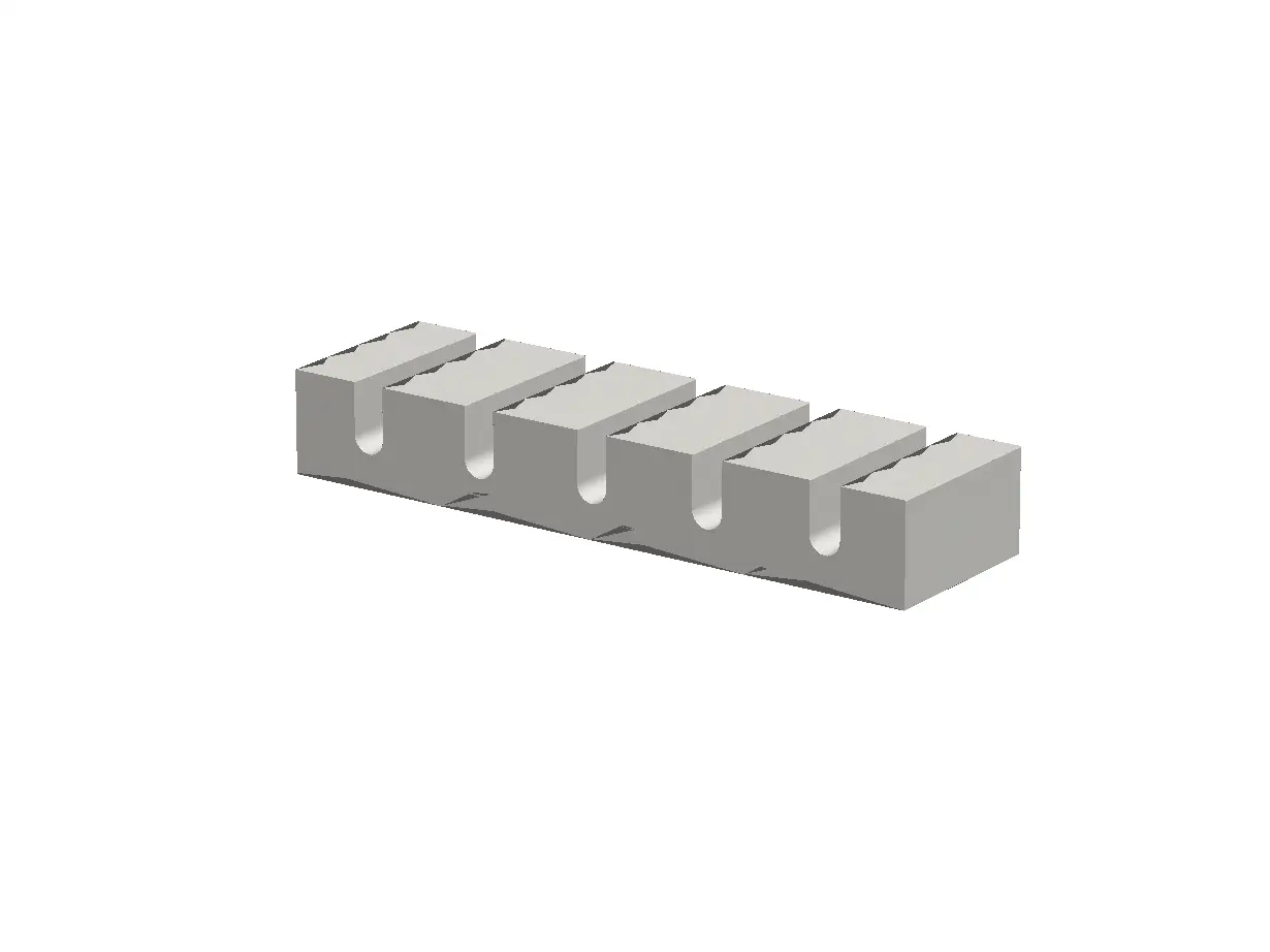 Desk Cable Holder – 5 Slots, No Adhesive — modelo 3D