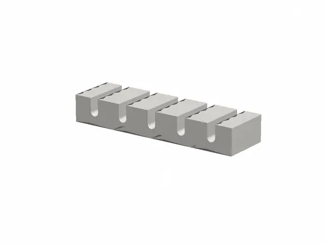 Desk Cable Holder – 5 Slots, No Adhesive — modelo 3D