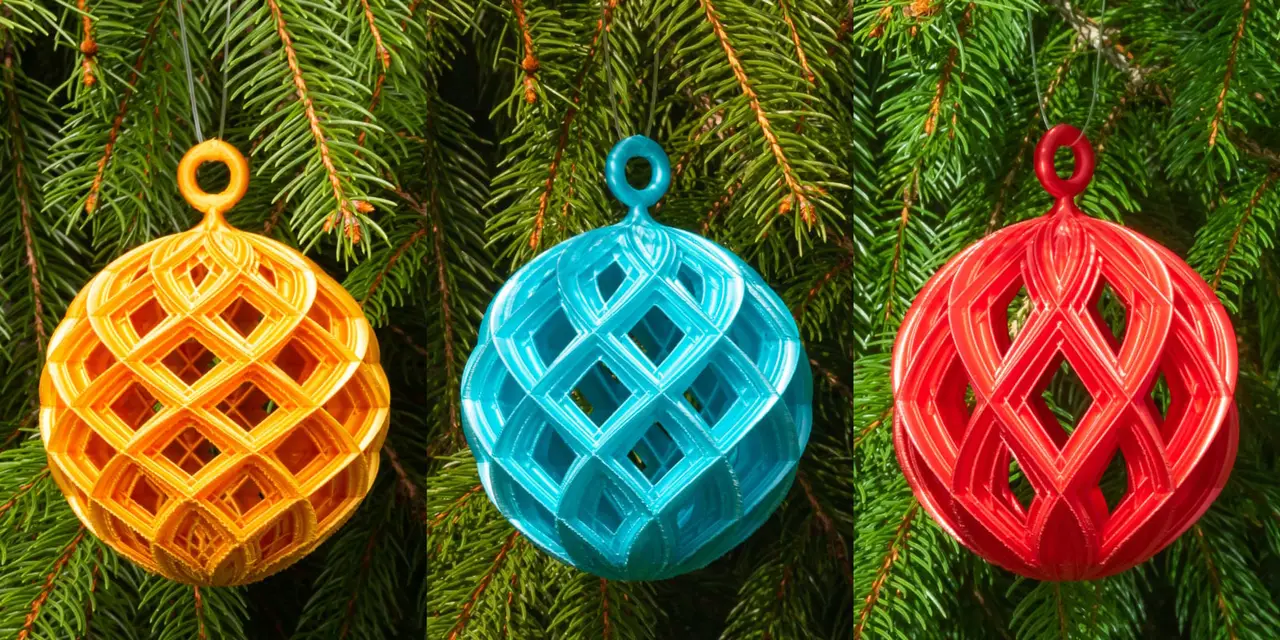Lattice Christmas Balls 2021 (Set of 3) — modelo 3D