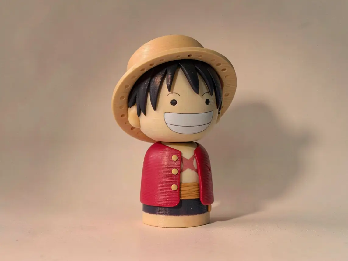 Kokeshi Doll Luffy One Piece — modelo 3D