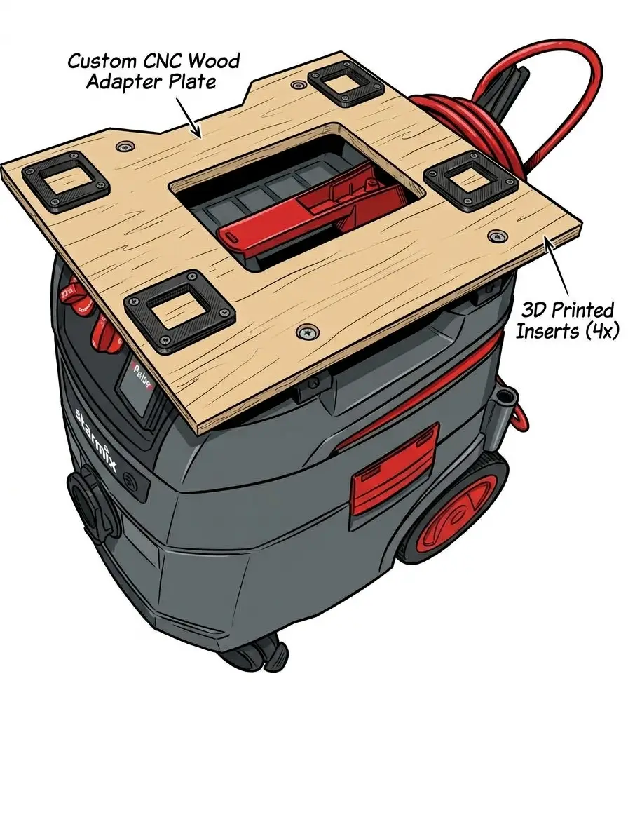 Starmix adapter plate like Unifix — modelo 3D