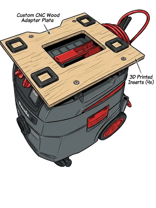 Starmix adapter plate like Unifix — modelo 3D