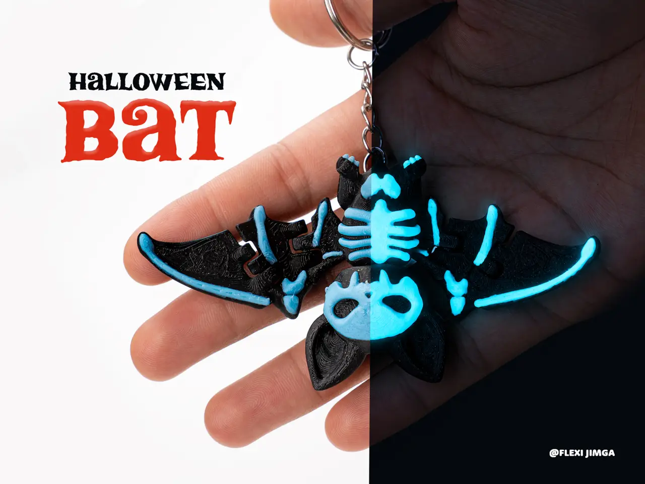 Articulated Halloween Bat | Keychain — modelo 3D