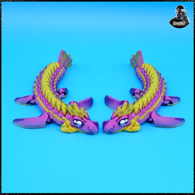 Baby Sea Dragon - articulated - print in place - no supports — modelo 3D