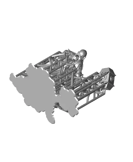 Human Male Paladin Hammer - With Free Dragon - 5e DnD Inspired for RPG and Wargamers — modelo 3D