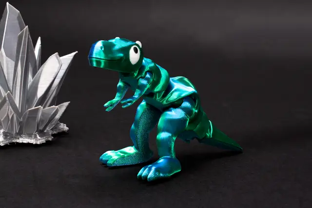 Cute tiny T-Rex - Flexible - Print in Place - No Supports — modelo 3D