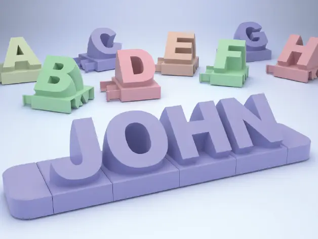 3D Name from letters - Standard font — modelo 3D