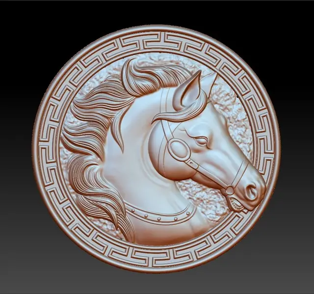 horse head pendant — modelo 3D