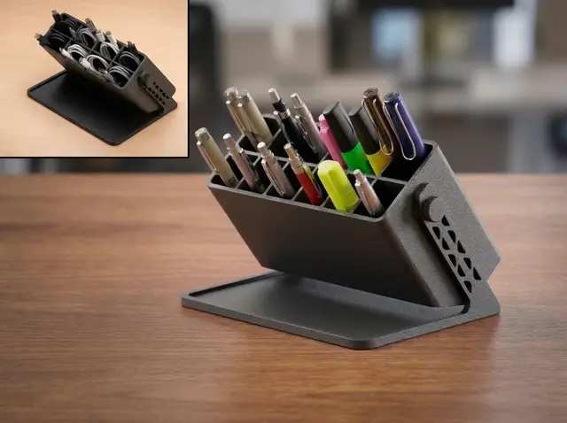 Adjustable Desktop Pen & Usb Cable Organizer — modelo 3D