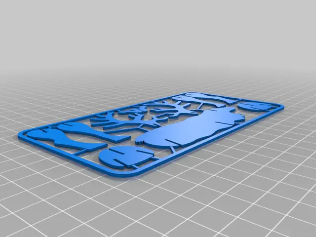 Reindeer christmas card kit 3d print — modelo 3D