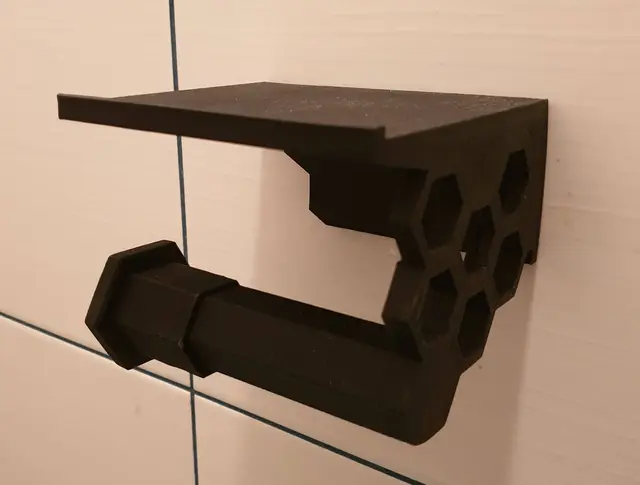 Hexagonal Toilet Paper Holder — modelo 3D