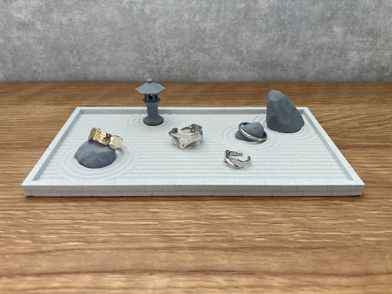 ZEN RIPPLE TRAY – Karesansui Ring Dish (Free Base) — modelo 3D