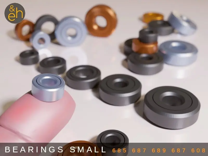 Bearings Small - Print-in-Place, 5 Sizes: 685, 687, 689, 629, 608 — modelo 3D