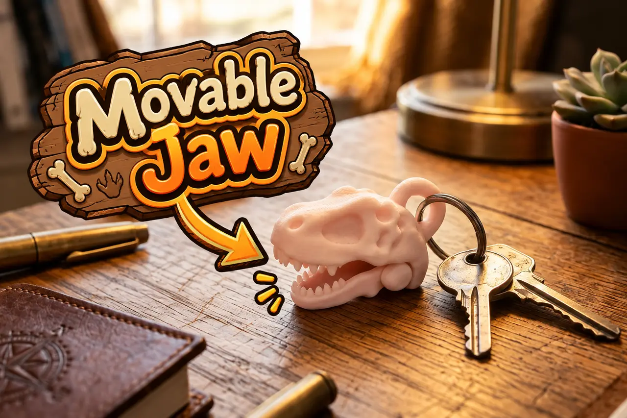 Dinosaur Skull Keychain - Fun and Unique Accessory — modelo 3D