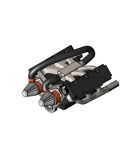 V6 Twin Turbo Engine — modelo 3D