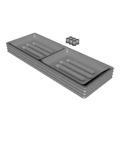 Double Soap Dish / no support / multiparts — modelo 3D