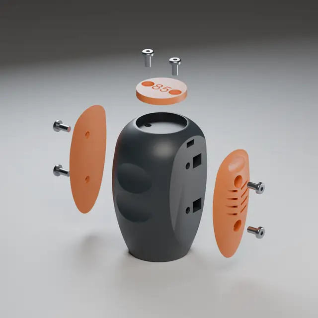 APEX — Modular TH8S Shifter Knob with Custom Initials — modelo 3D