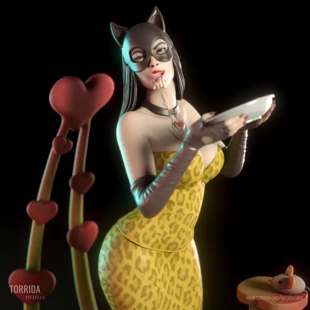 Miyu drinking milk — modelo 3D