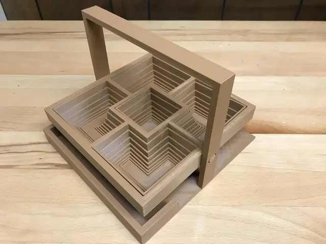 Pop up square basket — modelo 3D
