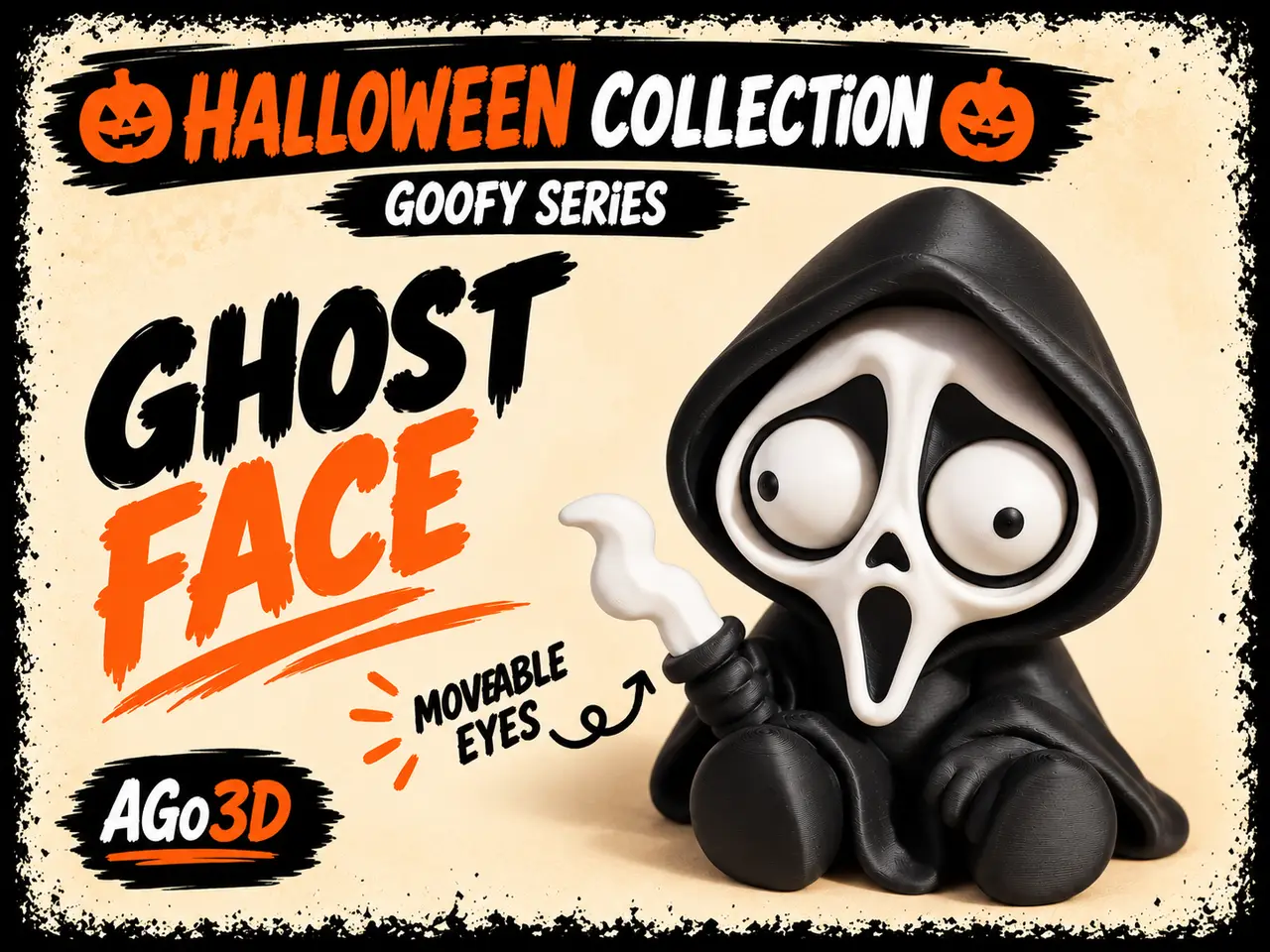 Goofy series – GHOSTFACE Movable Eyes NO AMS — modelo 3D