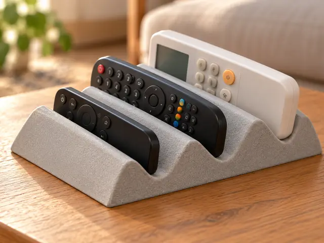 Wave Remote Holder | 3-Slot Organizer — modelo 3D