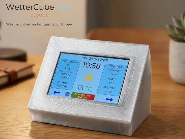 WetterCubePlus Europe 3,5" Wetterdisplay — modelo 3D