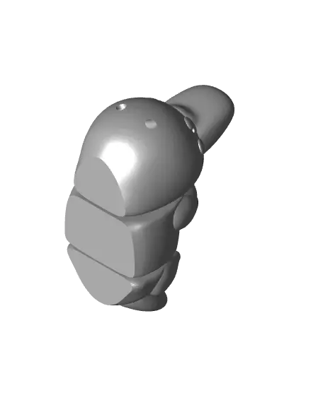 Flexi Platypus and the Valentine’s Heart Keychain (Single Color) — modelo 3D