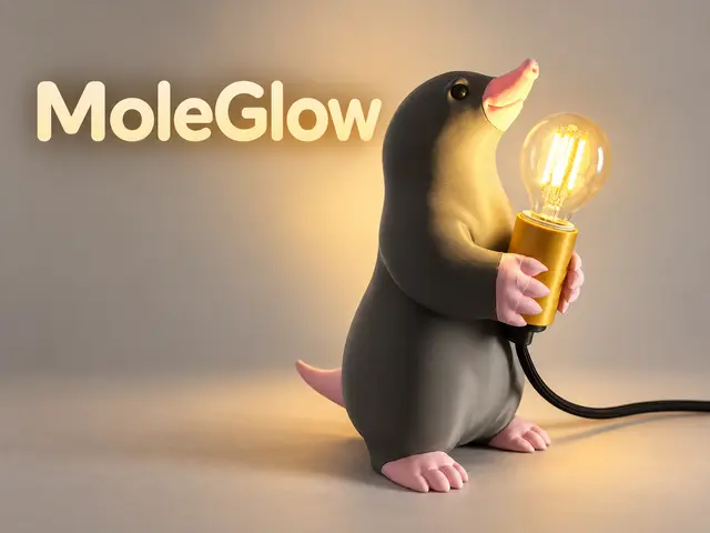 MoleGlow – 3D Printed Mole Table Lamp for E14 Bulb — modelo 3D