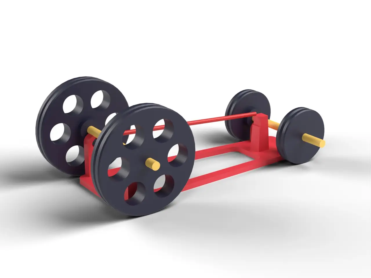Rubber Band Car - STEM Racer Kit, Wind It Up and Let It Go, No Supports (OpenSCAD) — modelo 3D