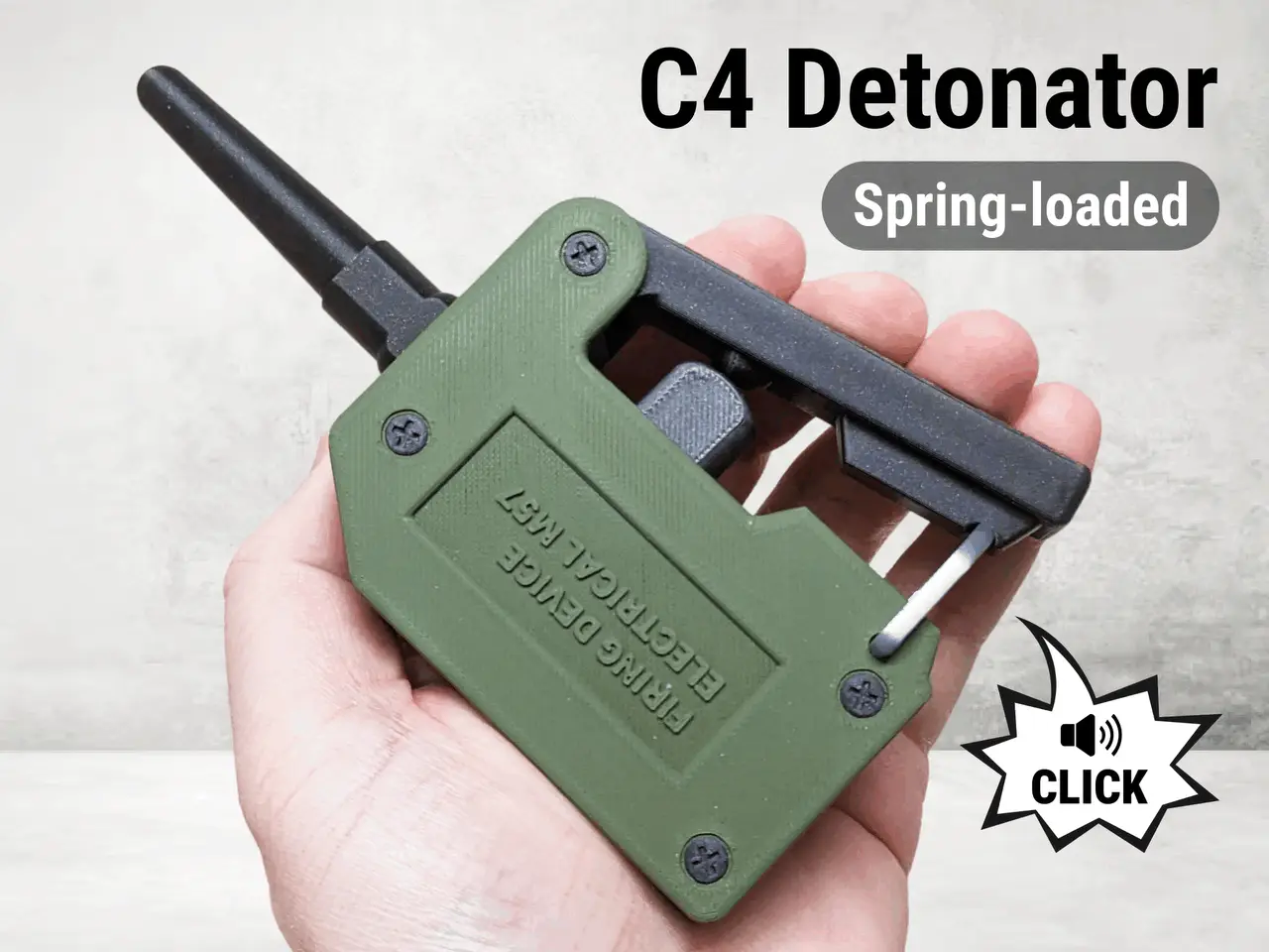 C4 Detonator with Realistic Clicking Sound — modelo 3D